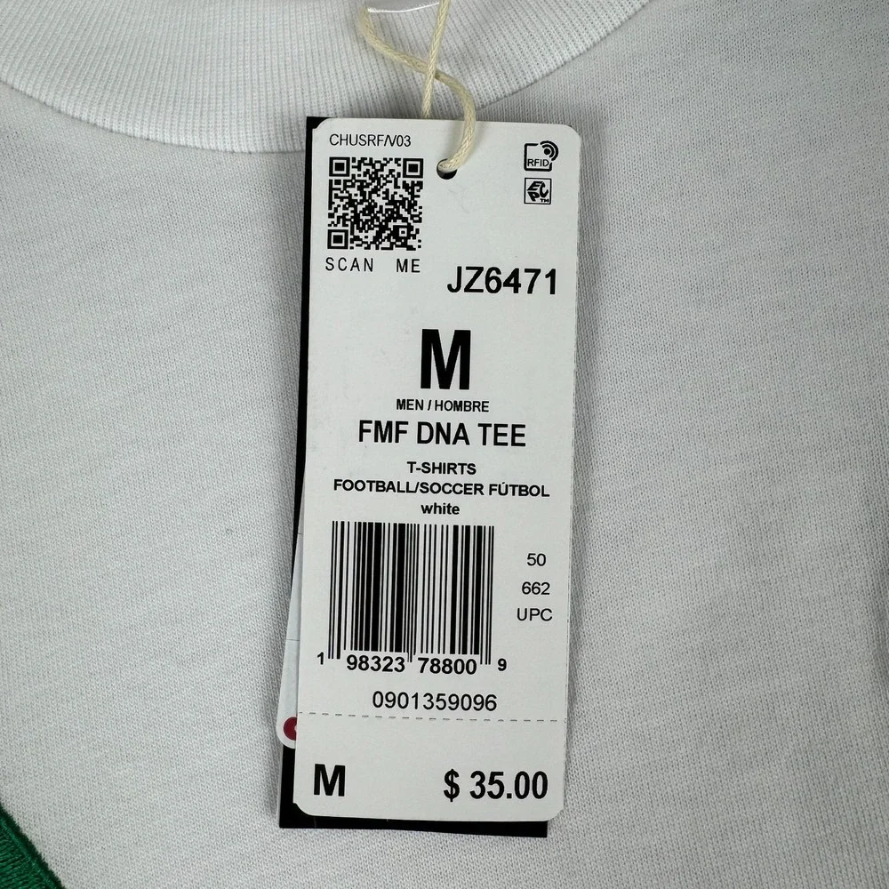 Adidas Mexico DNA T-Shirt Soccer White Mens Medium M